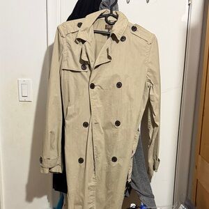 C.P. Company Men's Khaki Double-Breasted Trench Coat